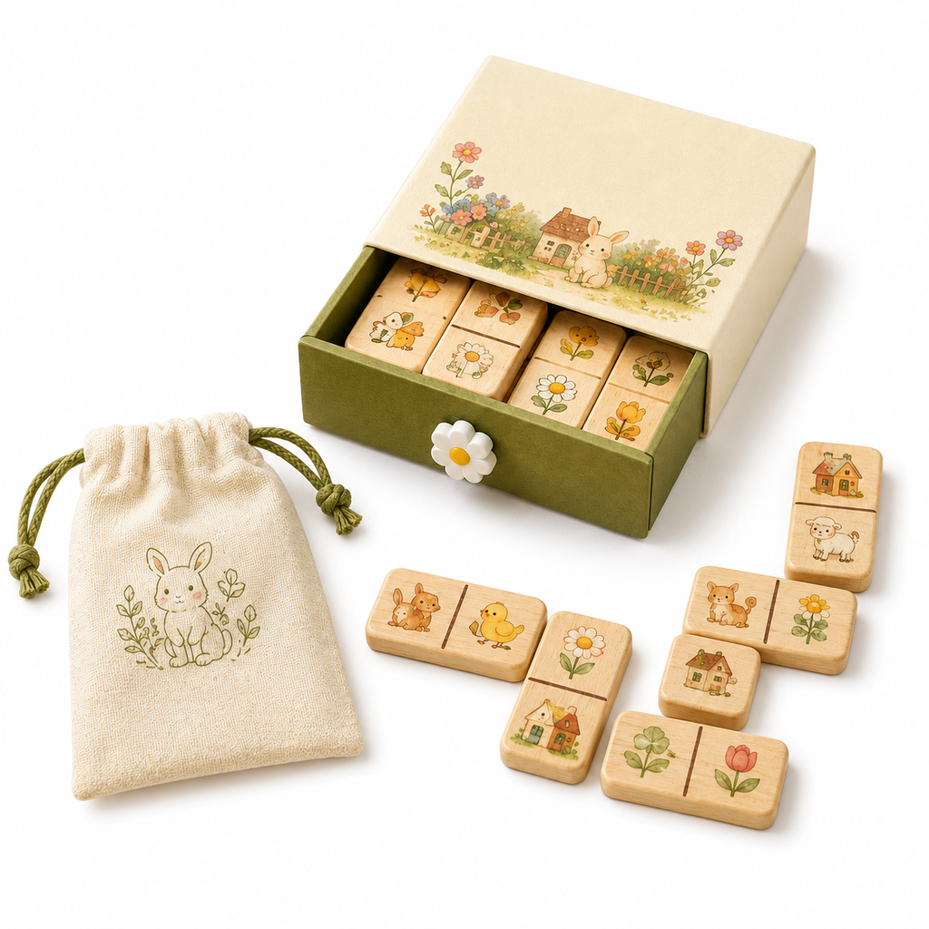 VzdfTng™ Cottage Animal Picture Dominoes