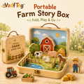VzdfTng™ Portable Farm Story Box – Fold-Out Farm Pretend Play Set
