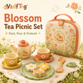 VzdfTng™ Blossom Tea Picnic Set – Portable Pretend Tea Party Playset