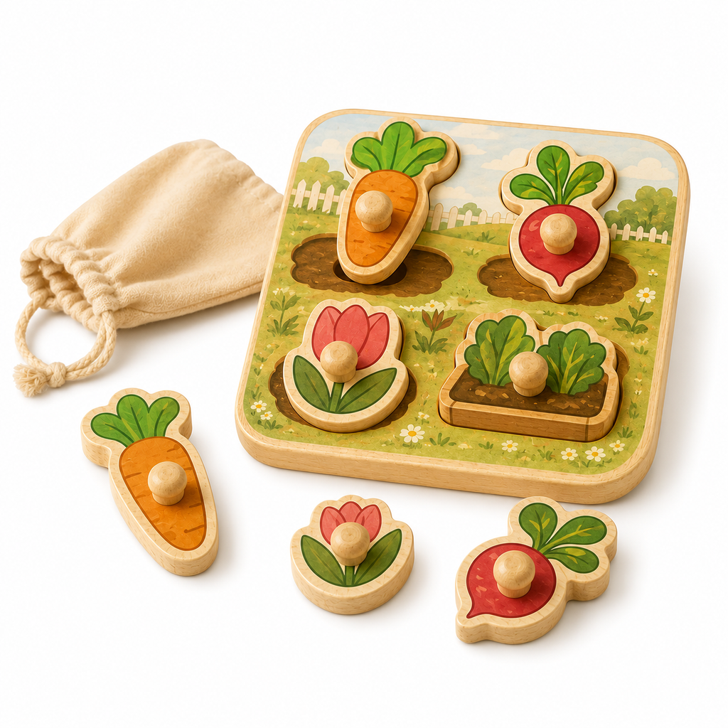VzdfTng™ Mini Garden Peg Puzzle – Lift & Match Garden Puzzle