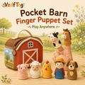 VzdfTng™ Pocket Barn Finger Puppet Set – Portable Farm Story Play