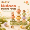 VzdfTng™ Mushroom Stacking Parade – Woodland Balance & Stack Toy