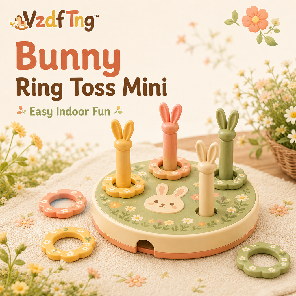 VzdfTng™ Bunny Ring Toss Mini – Compact Indoor Toss Game