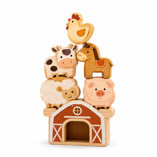 VzdfTng™ Barn Buddies Wooden Stacking Toy