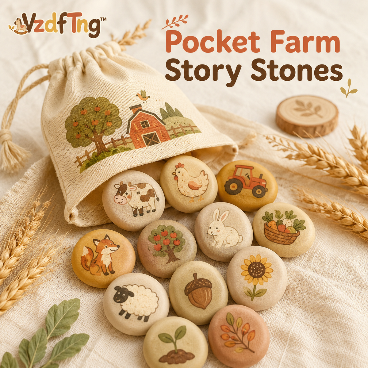 VzdfTng™ Pocket Farm Story Stones Set