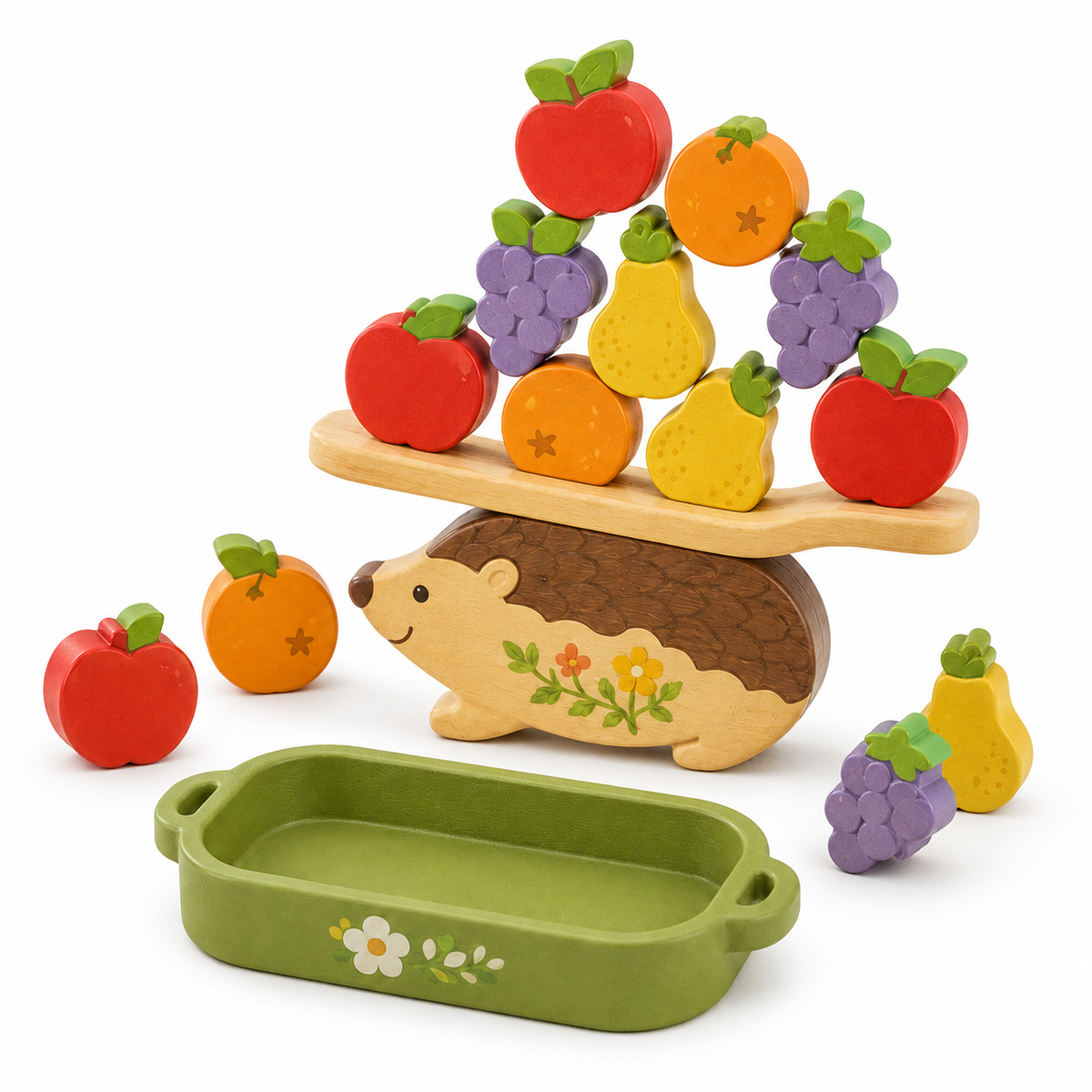 VzdfTng™ Orchard Balance Game – Hedgehog Fruit Stacking Toy product view
